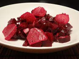 Entrée: salade de betteraves